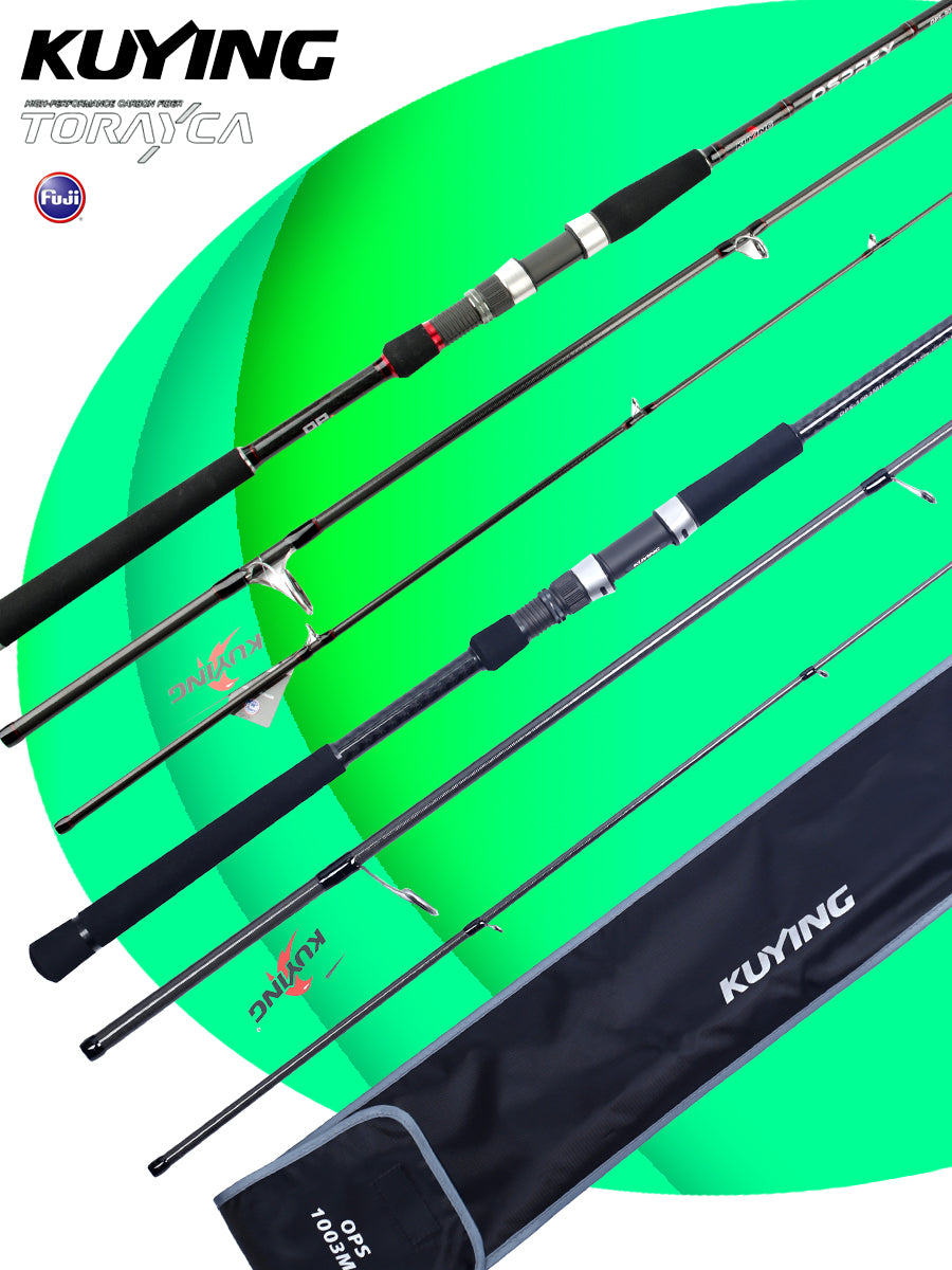 KUYING OSPREY 9' 2.7m 10' 3m Ocean Shore Beach Rock Far Distance Throwing Spinning FUJI Carbon Fishing Rod Lure Cane Pole MH