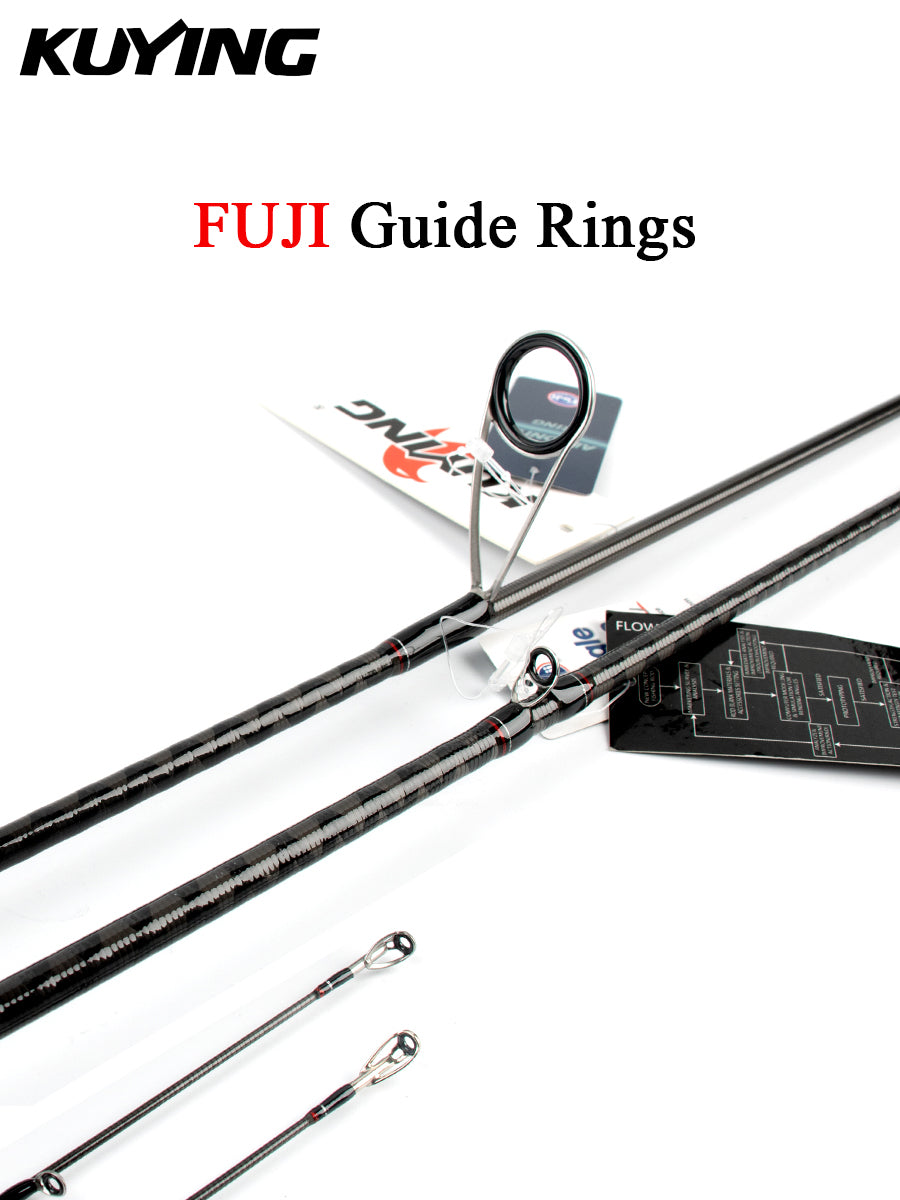 KUYING CONQUEROR Bass Master Fishing Rod Competation Level Spinning Casting 2 Sections 6'6" 6'7" 6'9" M ML FUJI Carbon Fast Lure