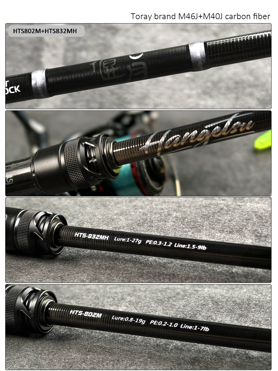 KUYING HANGETSU Rock Light Fishing Rod Bottom Fish 8'0 8'3" Spinning FUJI A Ring SIC Carbon Lure M MH