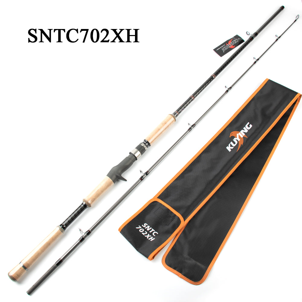 KUYING SNATCH 7' 2.1m 7'3" 2.19m 7'6" 2.28m H XH Super Hard Snakehead Fish Casting Baitcasting Fishing Rod 6-60g 15-30LB Carbon