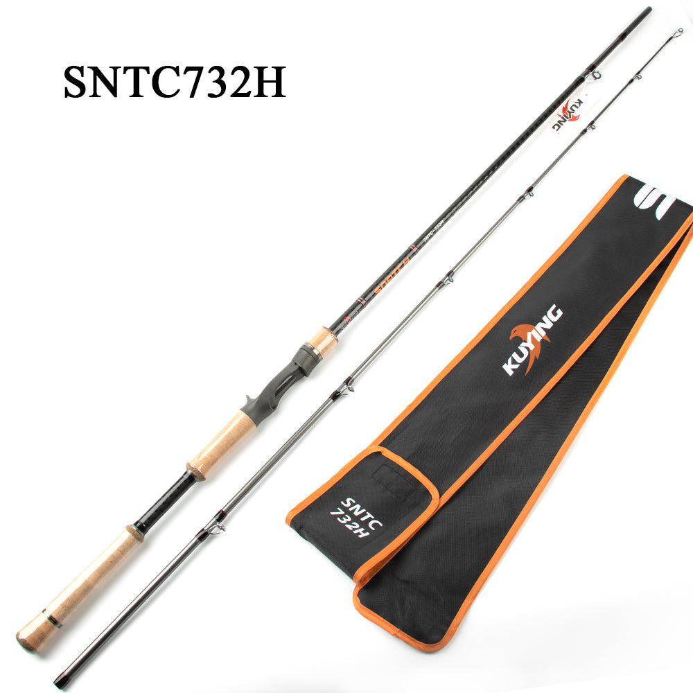 KUYING SNATCH 7' 2.1m 7'3" 2.19m 7'6" 2.28m H XH Super Hard Snakehead Fish Casting Baitcasting Fishing Rod 6-60g 15-30LB Carbon