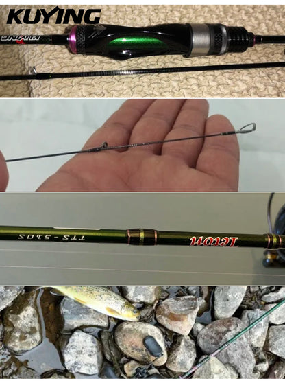 KUYING TETON Stream 5‘10“ 1.75m 6‘0“ 1.8m Spinning Casting Fishing Lure Rod Carbon FUJI Fast Speed Action River 0.3-8g 1-8lb