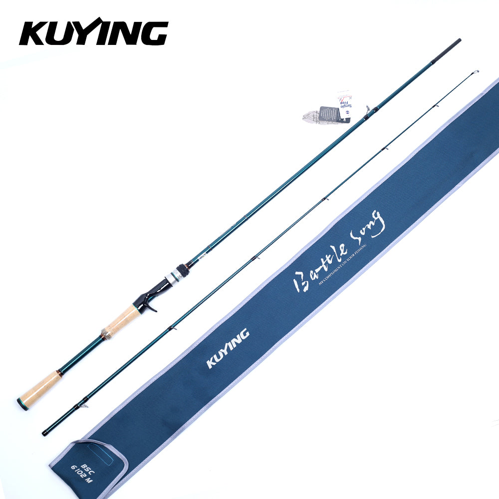 KUYING BATTLE SONG 6'3" 6'5" 6'6" 6'8" 6'10" Fishing Rod Lure Pole Stick Cane Spinning Casting Carbon FUJI F Ring L ML M MH