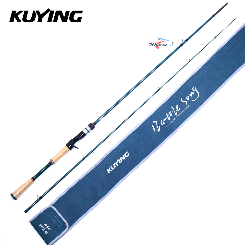 KUYING BATTLE SONG 6'3" 6'5" 6'6" 6'8" 6'10" Fishing Rod Lure Pole Stick Cane Spinning Casting Carbon FUJI F Ring L ML M MH