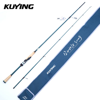 KUYING BATTLE SONG 6'3" 6'5" 6'6" 6'8" 6'10" Fishing Rod Lure Pole Stick Cane Spinning Casting Carbon FUJI F Ring L ML M MH