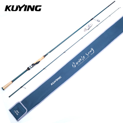 KUYING BATTLE SONG 6'3" 6'5" 6'6" 6'8" 6'10" Fishing Rod Lure Pole Stick Cane Spinning Casting Carbon FUJI F Ring L ML M MH