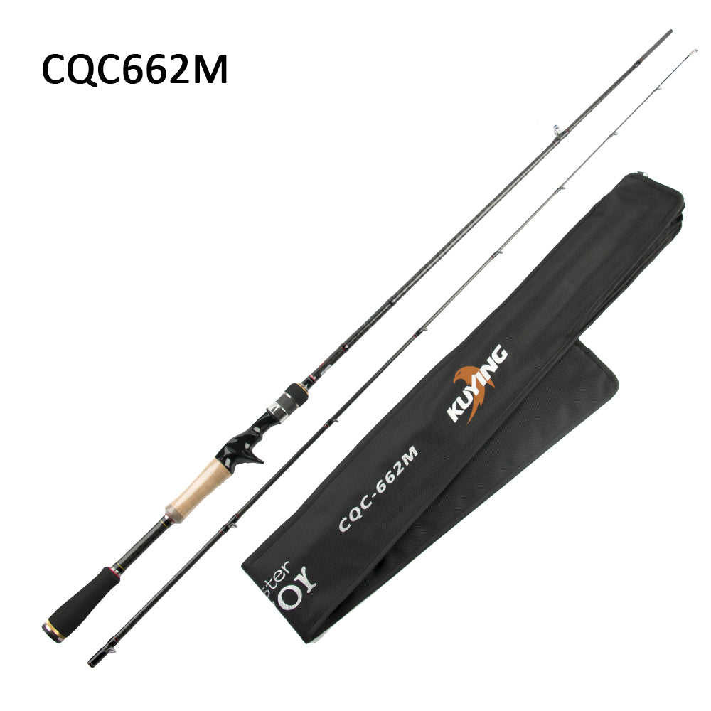 KUYING CONQUEROR Bass Master Fishing Rod Competation Level Spinning Casting 2 Sections 6'6" 6'7" 6'9" M ML FUJI Carbon Fast Lure