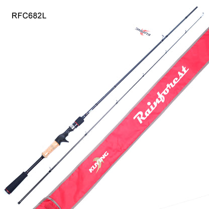 KUYING RAINFOREST 6'3" 6'6" 6'8" 6'10" 7' Fishing Lure Rod Cane Pole Stick Spinning Casting Carbon Regular M ML L Stick Cane