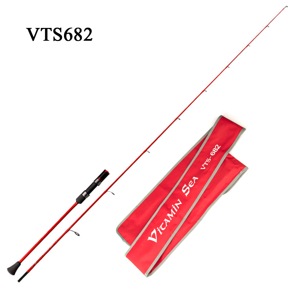 KUYING VITAMIN SEA 6'8" 2.04m Slow Jigging Fishing Rod 1.5 Sections Spinning Casting FUJI Parts Power X Carbon 180g Lure