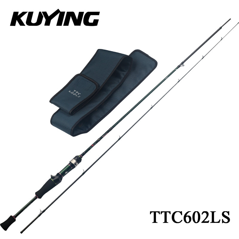 KUYING TETON Stream 5‘10“ 1.75m 6‘0“ 1.8m Spinning Casting Fishing Lure Rod Carbon FUJI Fast Speed Action River 0.3-8g 1-8lb